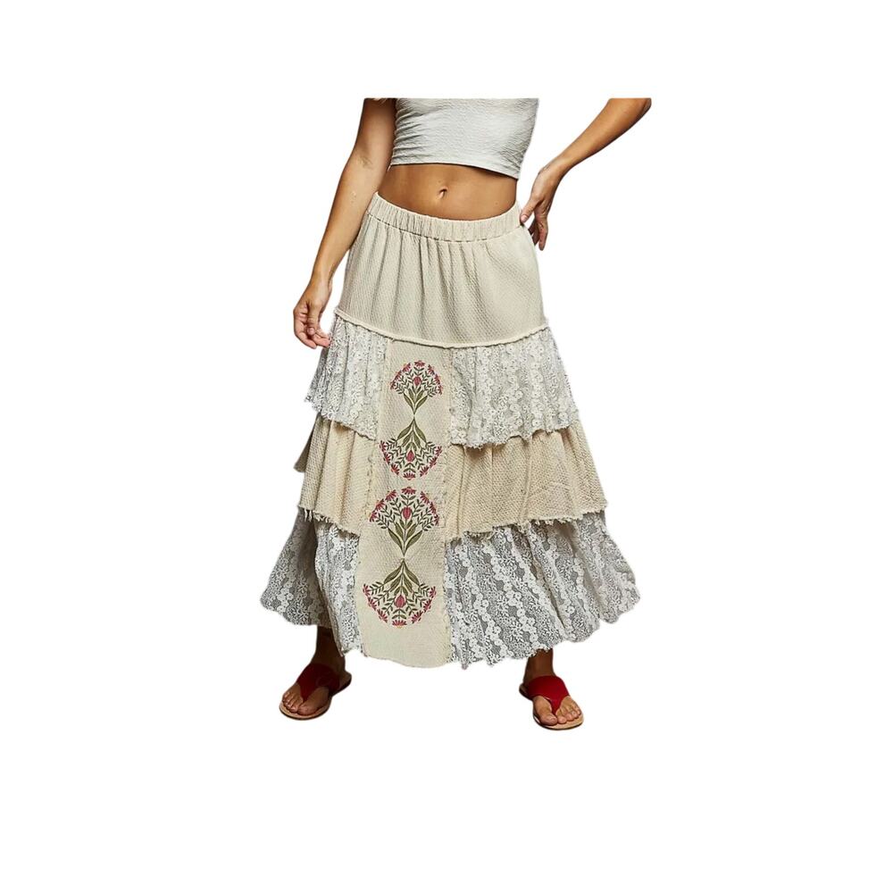 POL Boho Lace Gauze Small Skirt